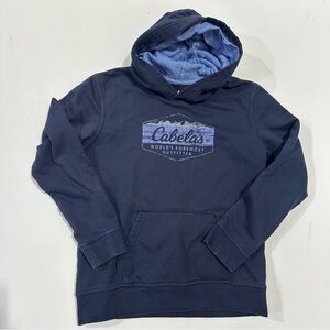 Cabela's kids XL Navy Blue Hoodie Sweater